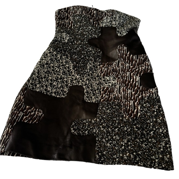 Diane Von Furstenberg Maria Black Fog Multi Mini Dress, NWT, Size 6, MSRP $598 - Picture 2 of 5